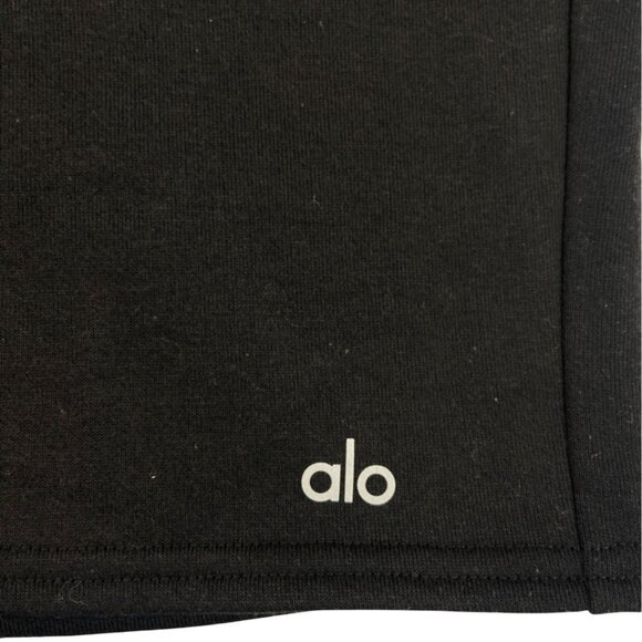 Alo Yoga Womens High-Waisted Black Sweat Shorts Size L- New - Picture 5 of 8